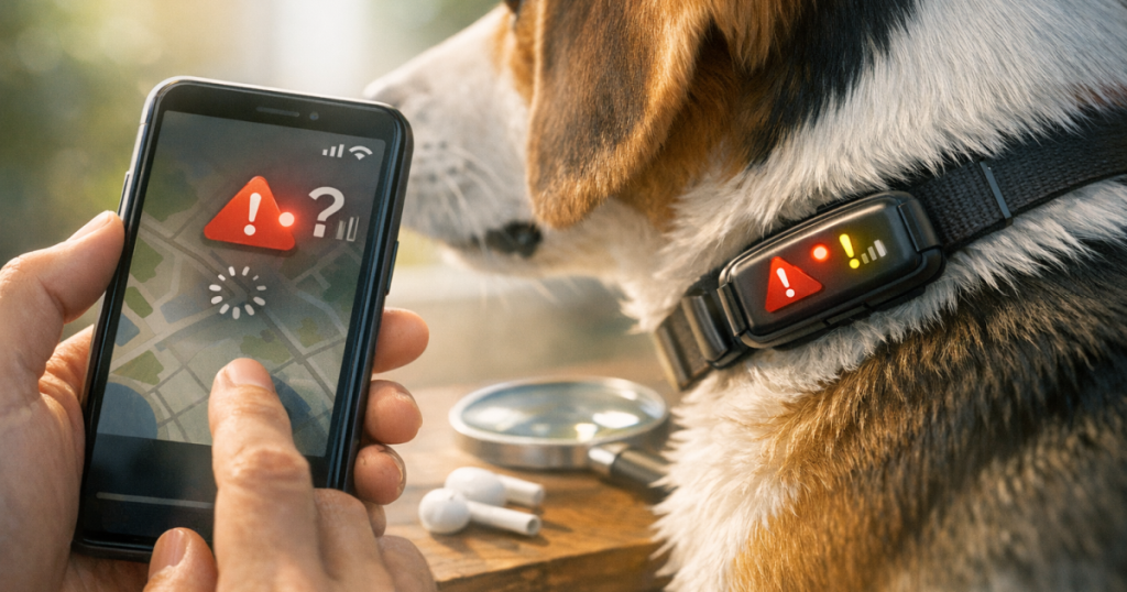 GPS dog tracker sync issues