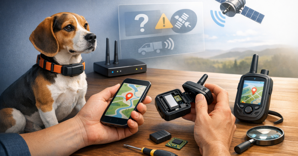 troubleshoot GPS dog tracking issues
