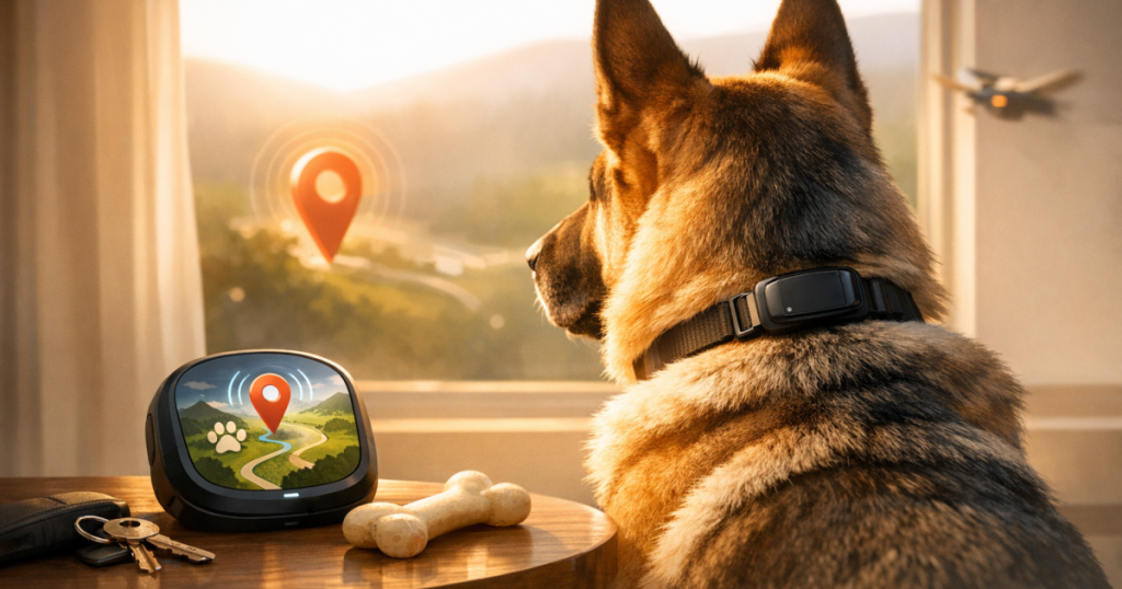 GPS tracking features for large dogs